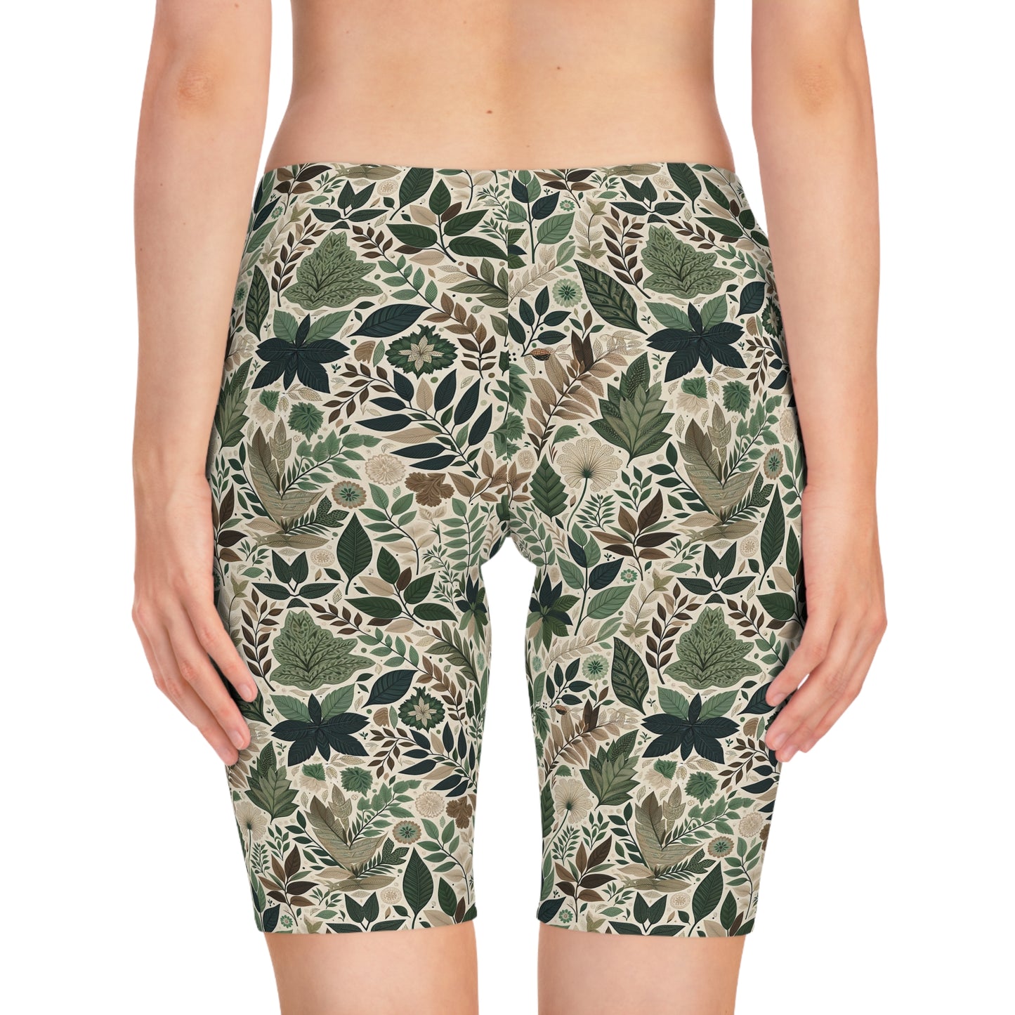 Streetwear Sustainability Environmentally Conscious Streetwear with a Natural Aesthetic Women's Bike Shorts - 8404 Design-57
