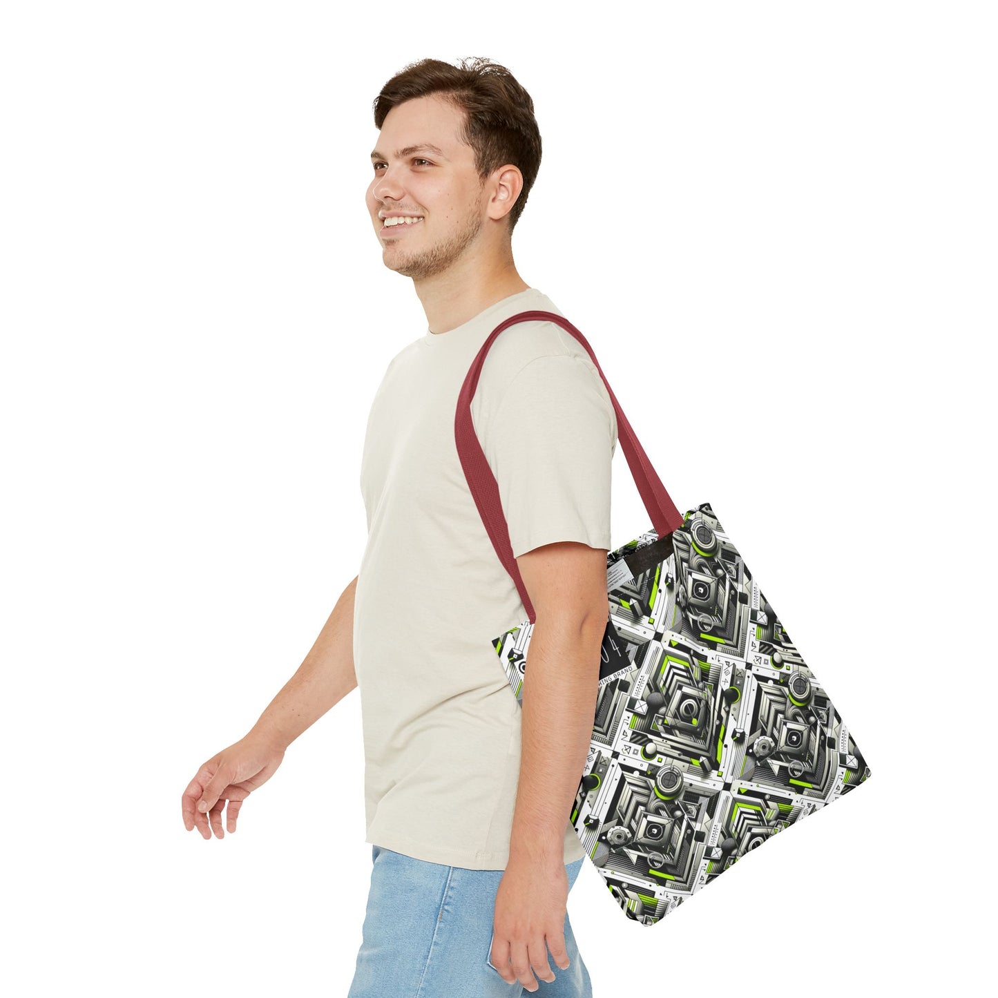 Elevated Sporty Tech Tech-Forward Streetwear Tote Bag - 8404 Design-70
