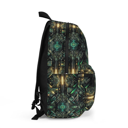 Tech Noir Graphics Tech-Inspired Streetwear Backpack - 8404 Design-56