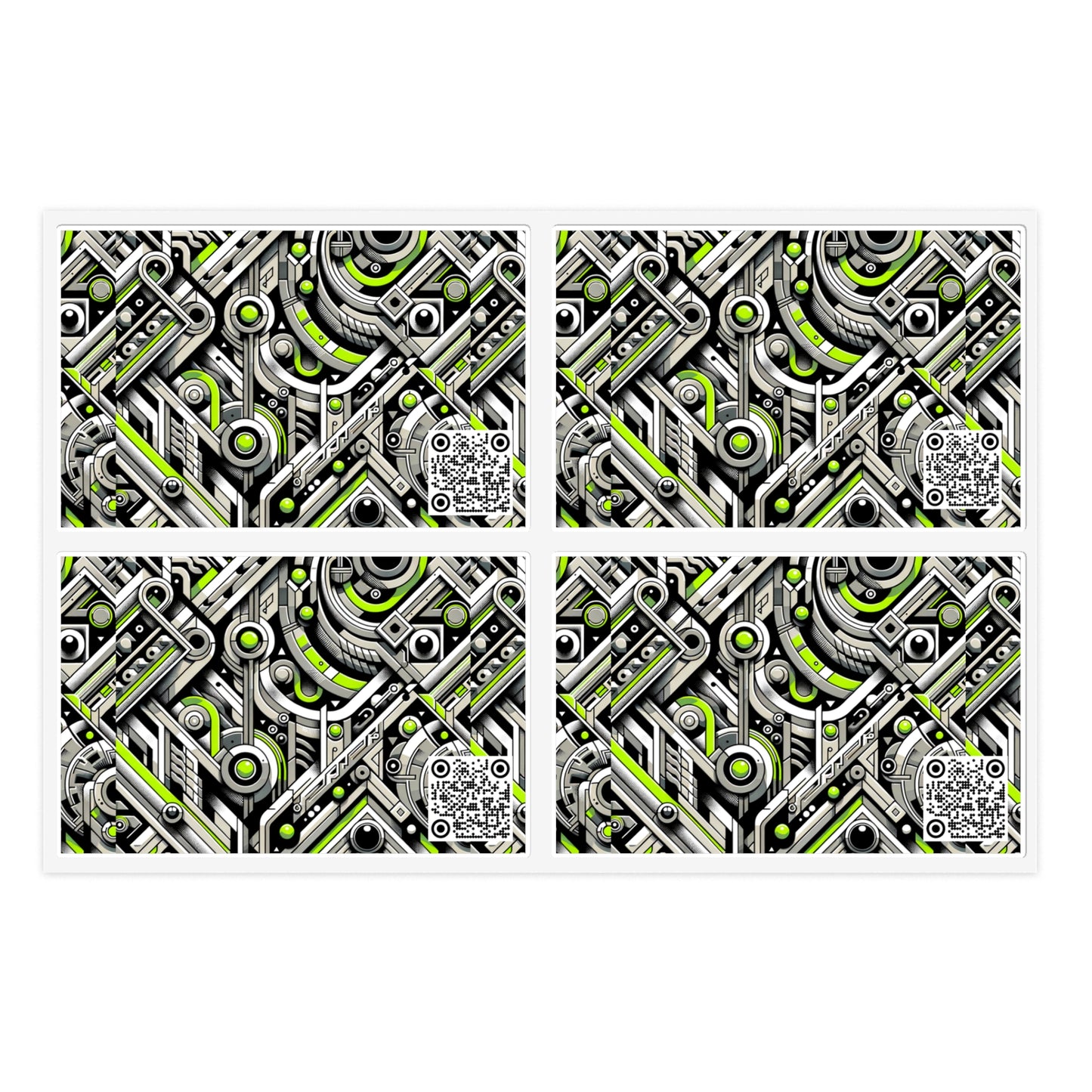 Elevated Sporty Tech Tech-Forward Streetwear Sticker Sheets - 8404 Design-53
