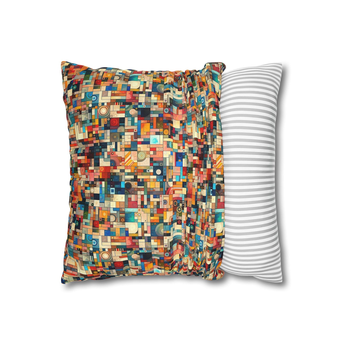 Digital Artistic Expression Artistic Streetwear Spun Polyester Square Pillowcase - 8404 Design-46