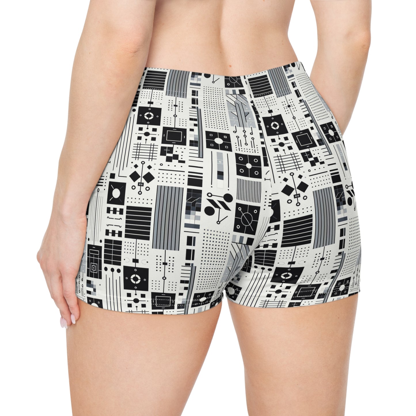 Digital Minimalism Minimalist Tech Women's Shorts - 8404 Design-54