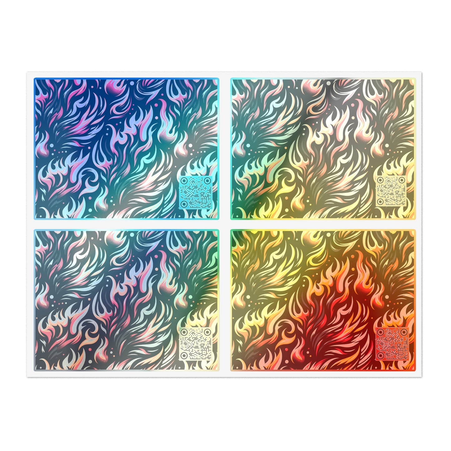 Fire & Flames Bold Streetwear Statement Sticker Sheets - 8404 Design-60