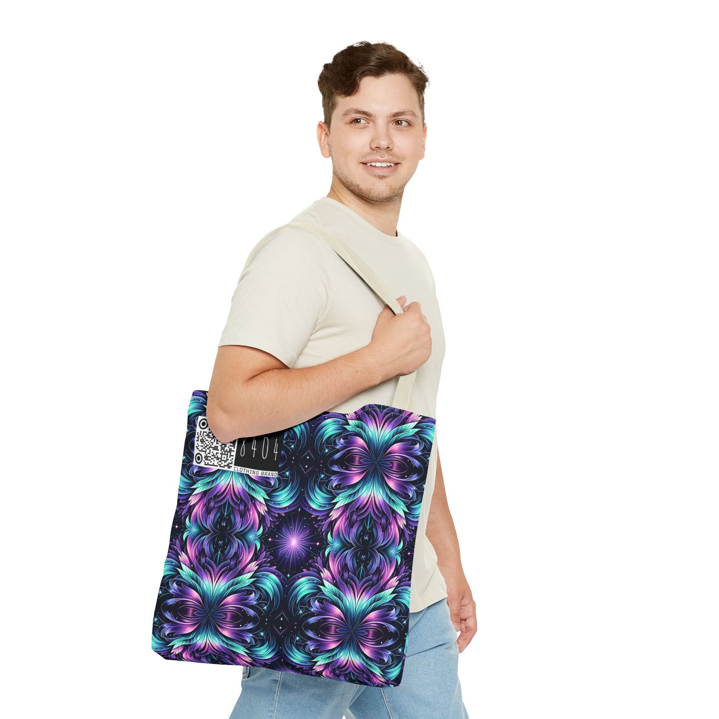 Iridescent Dream Futuristic Tech Tote Bag - 8404 Design-60