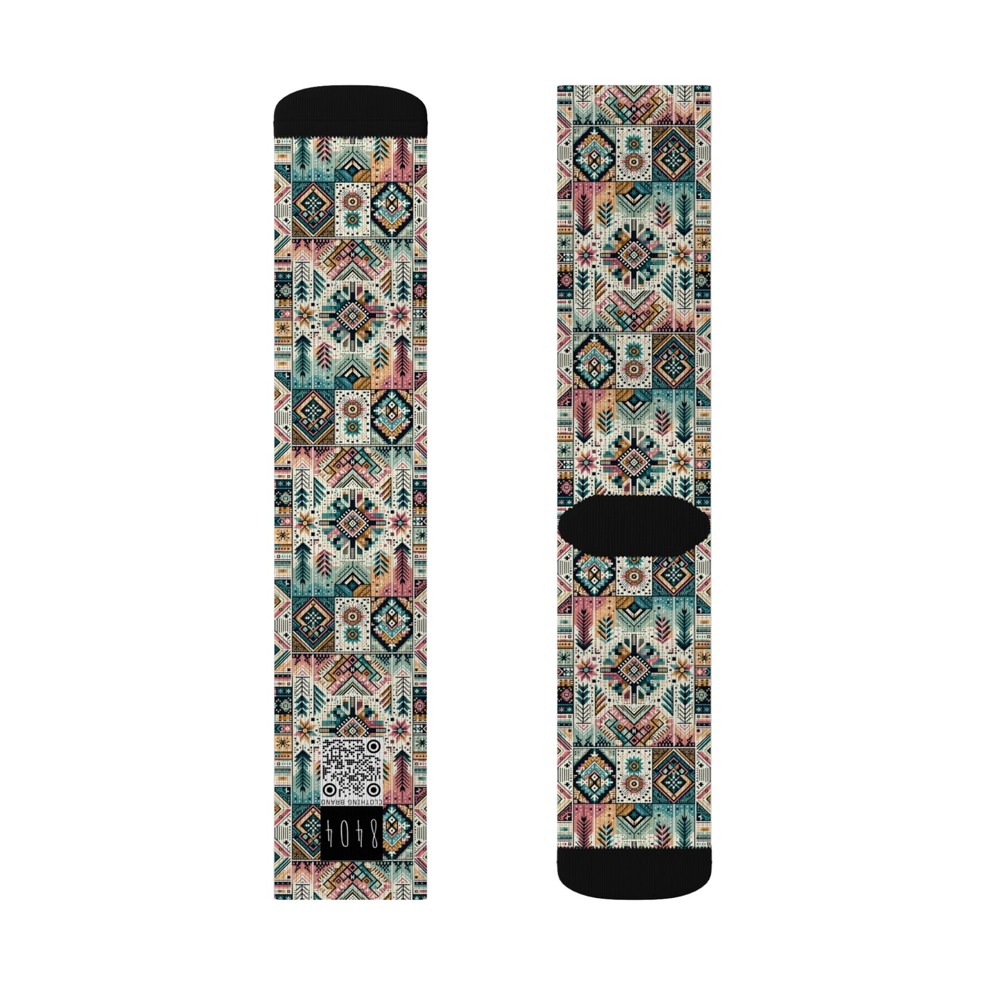 Digital Artisanal Fusion Digital Artisanal Sublimation Socks - 8404 Design-49