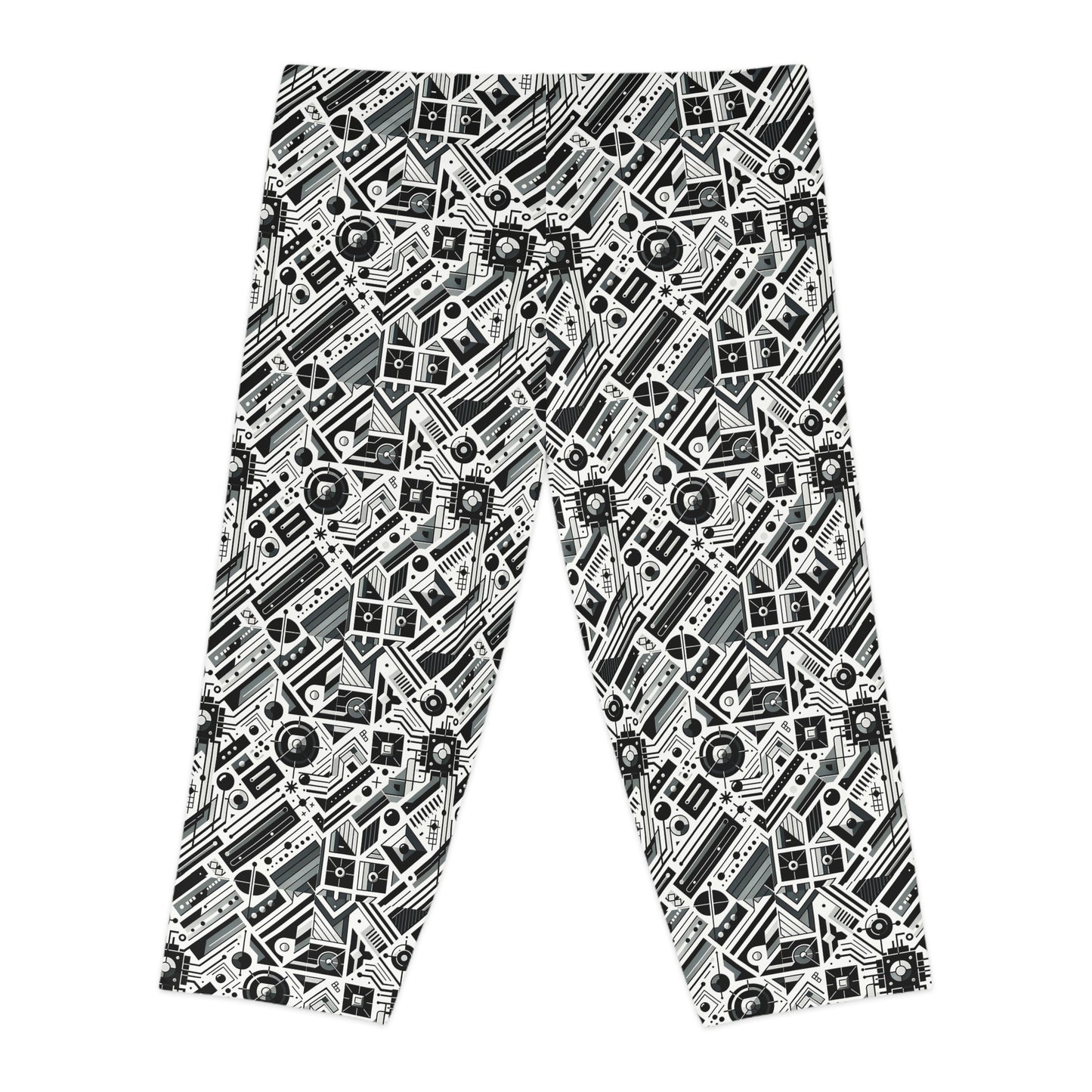 Digital Minimalism Minimalist Tech Women's Capri Leggings - 8404 Design-62
