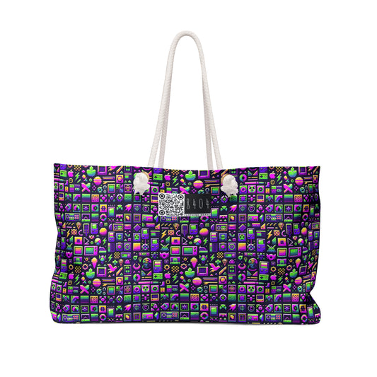 Digital Nostalgia Remix Modern Vintage Fusion Weekender Bag - 8404 Design-49