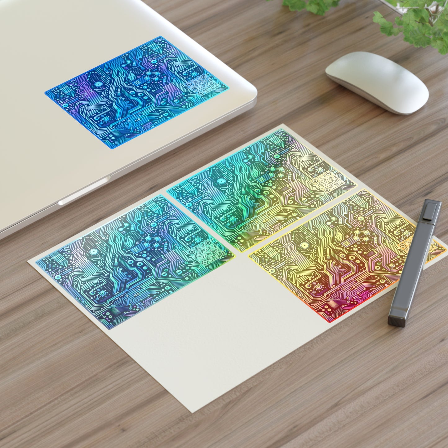 Tech-Infused Neon Tech-Forward Streetwear Sticker Sheets - 8404 Design-66
