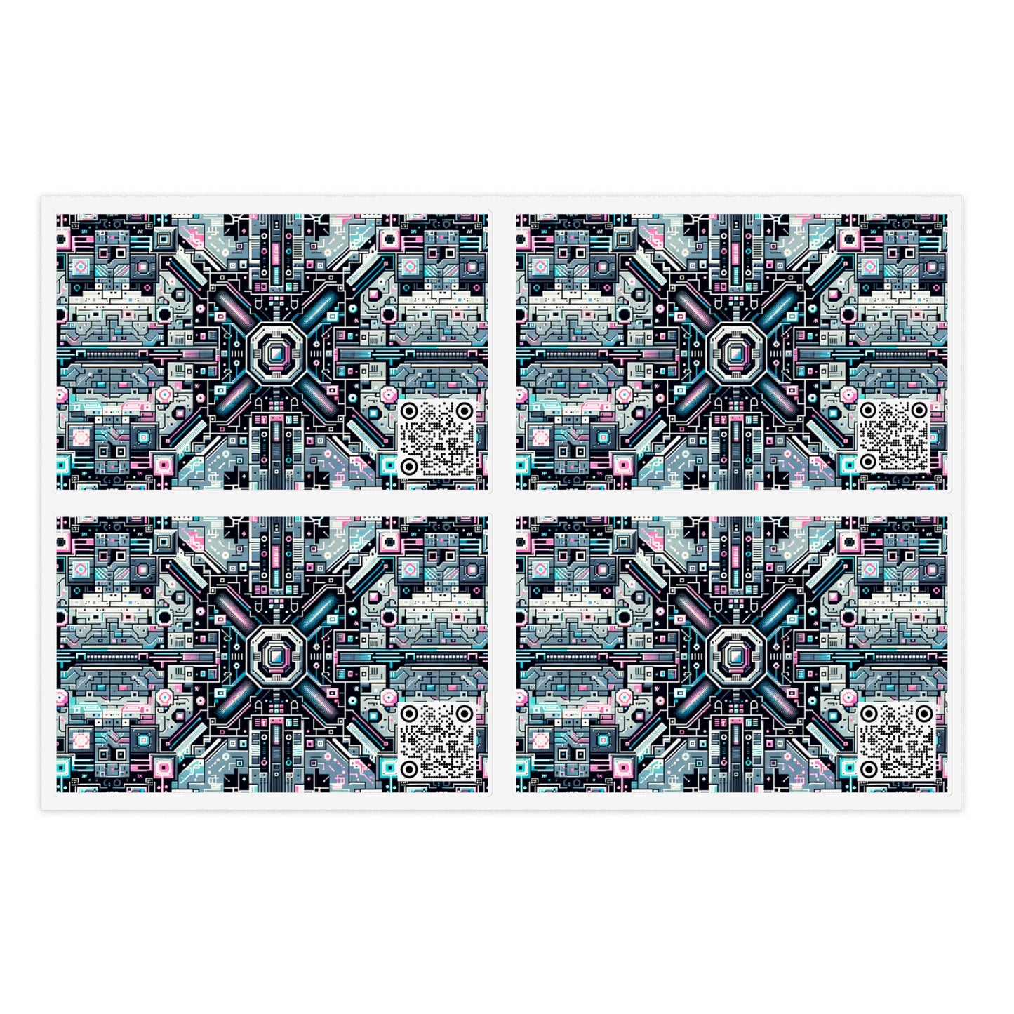 Digital Renaissance Tech-Forward Maximalism Sticker Sheets - 8404 Design-44