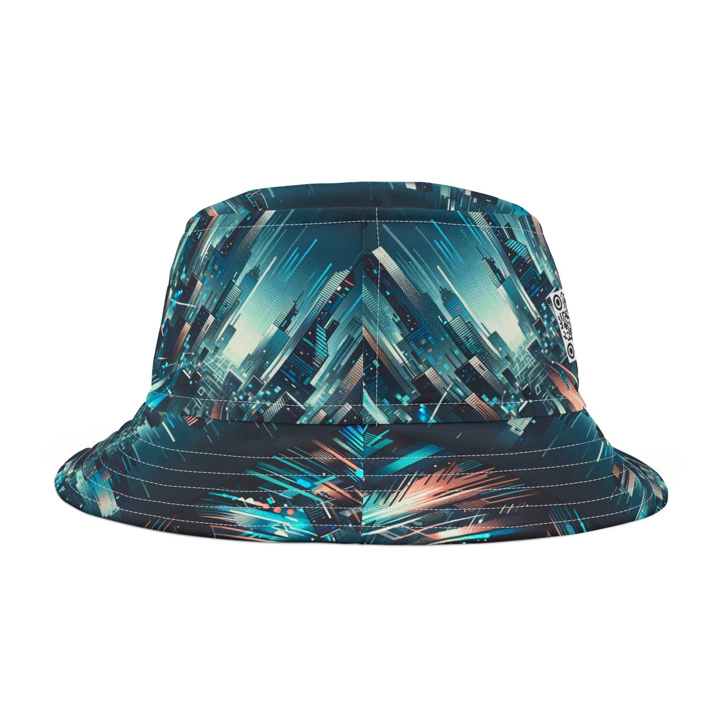 Digital Motion Futuristic Tech Bucket Hat - 8404 Design-68