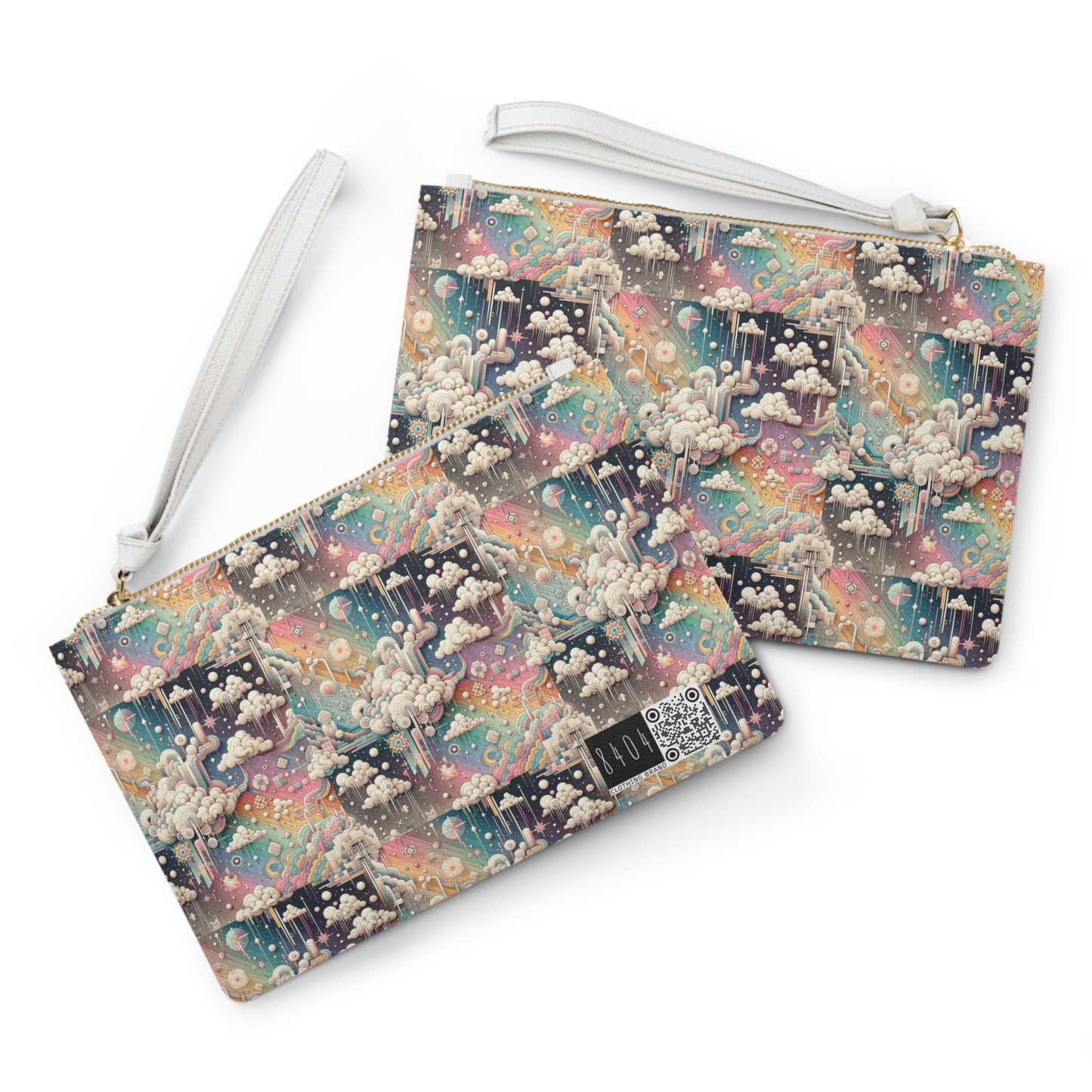 Digital Dreamland Whimsical and Nostalgic Streetwear With a Digital Twist Clutch Bag - 8404 Design-52