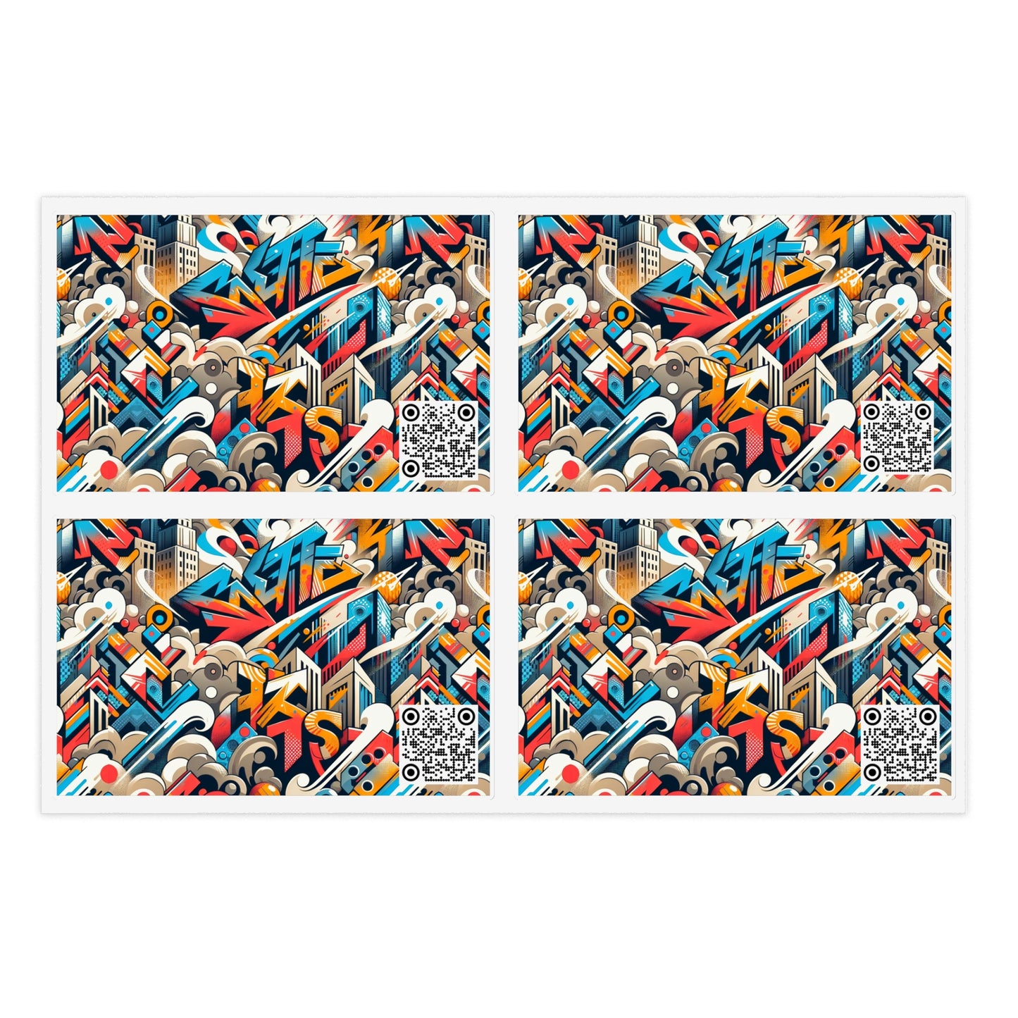 Neo-Traditional Street Art Modern Street Art Fusion Sticker Sheets - 8404 Design-44