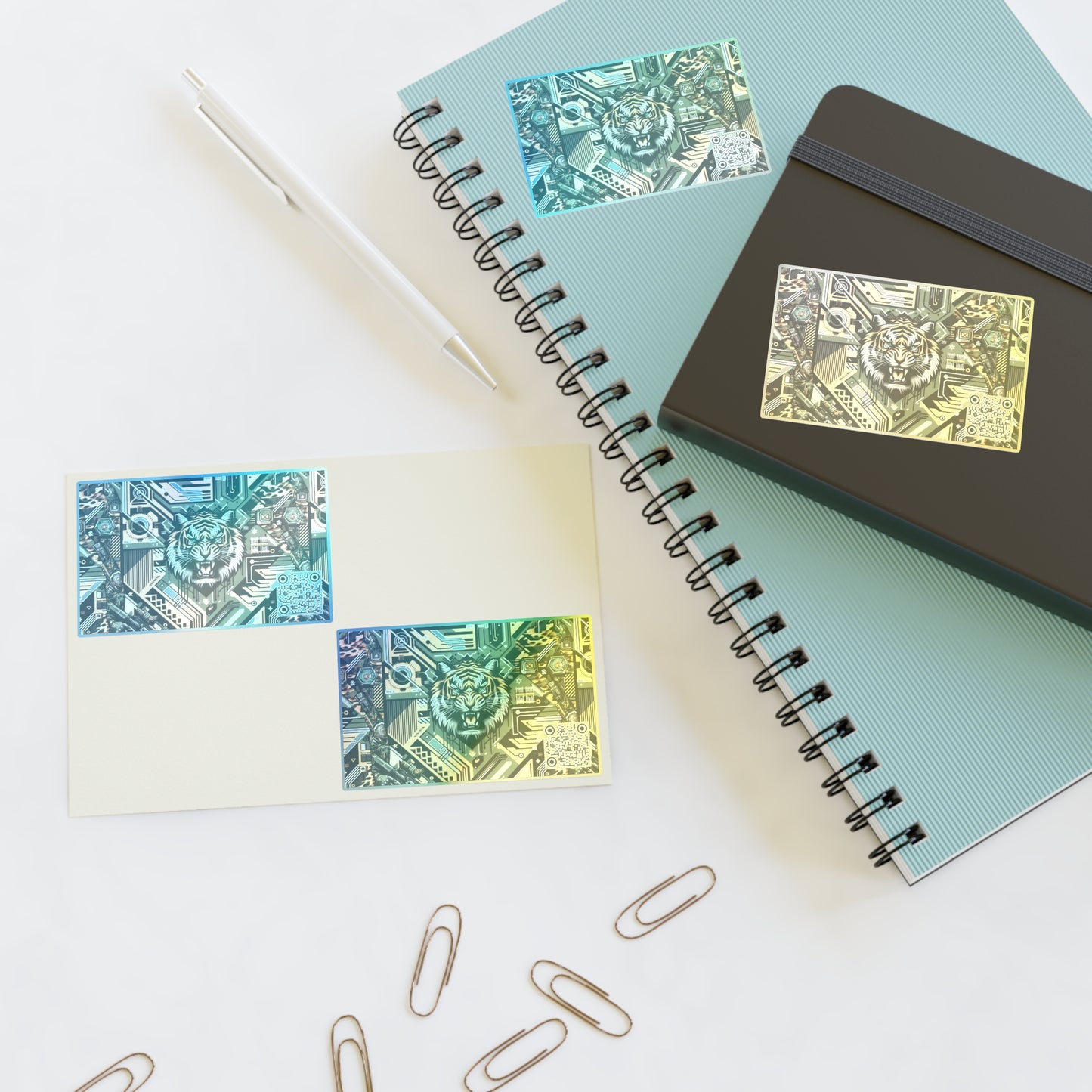 Neo-Camo Fusion Tech-Forward Streetwear Sticker Sheets - 8404 Design-58
