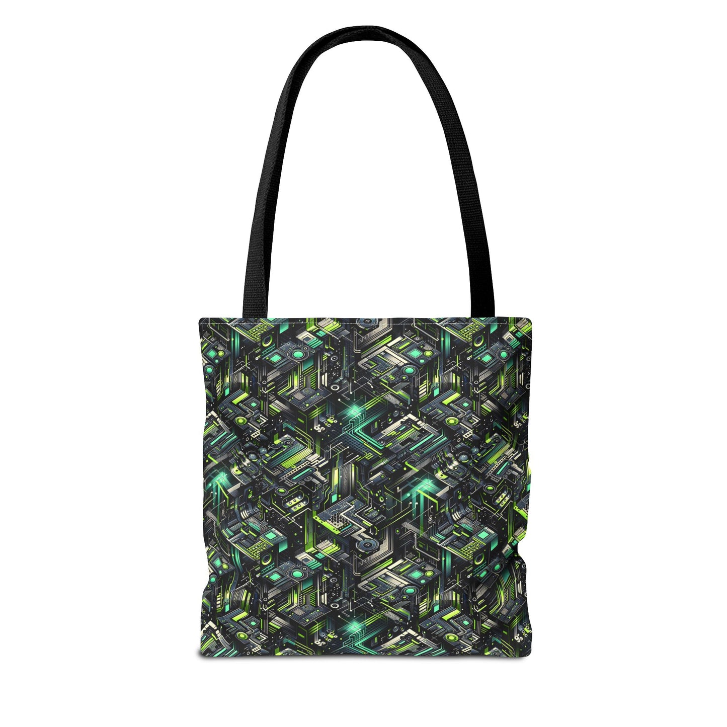 Tech-Infused Graphics Tech-Forward Streetwear Tote Bag - 8404 Design-47
