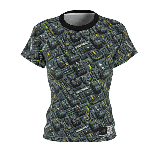 Tech Utility Streetwear Futuristic Tech-Forward Women's Cut & Sew Tee - 8404 Design-47