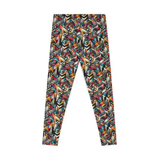 Graffiti Revival Urban Street Art Stretch Leggings - 8404 Design-62