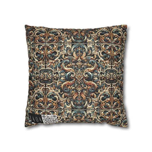 Urban Renaissance Historical Fusion With Street Edge Faux Suede Square Pillowcase - 8404 Design-59