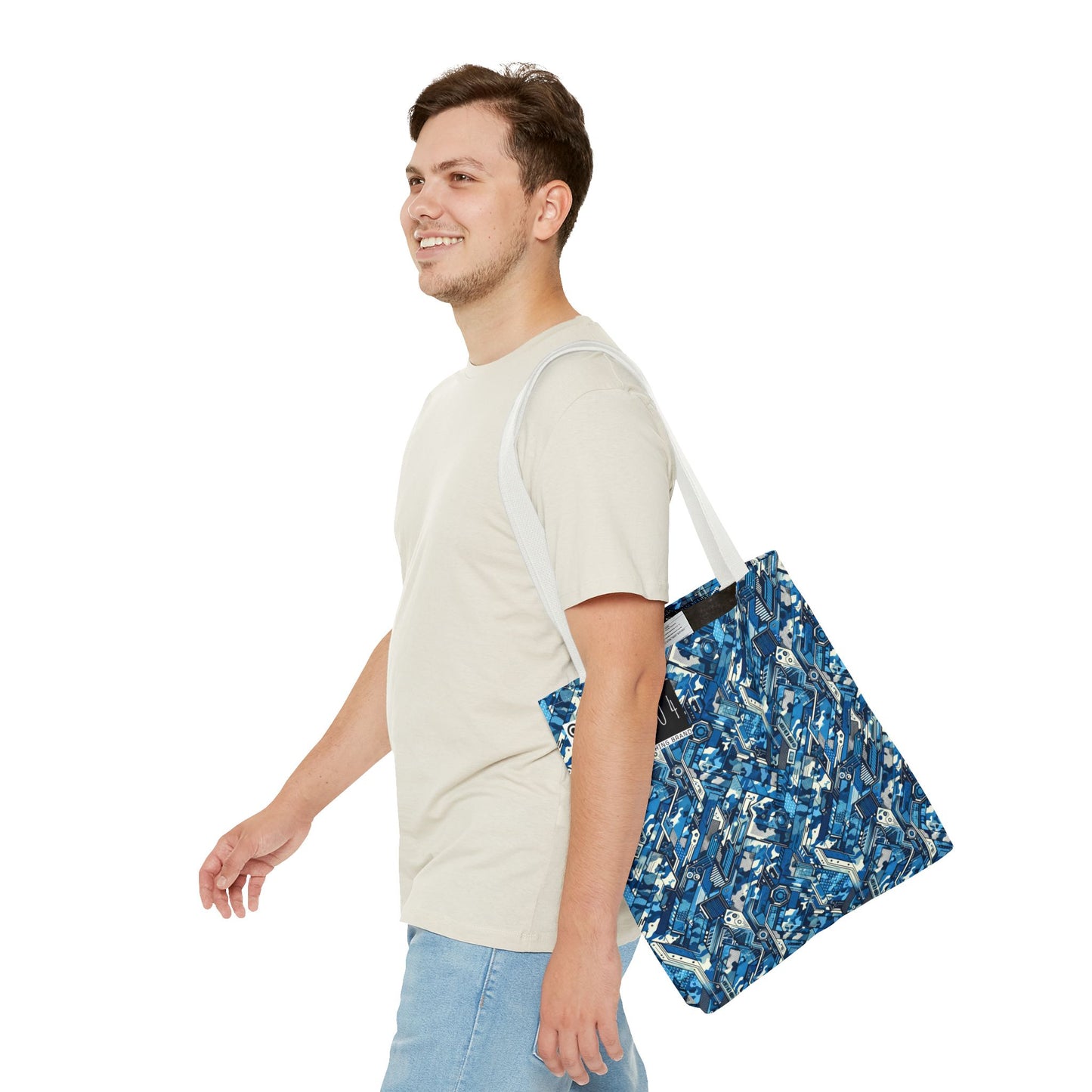 Tech Urban Camo Tech-Forward Streetwear With a Futuristic Military Edge Tote Bag - 8404 Design-39