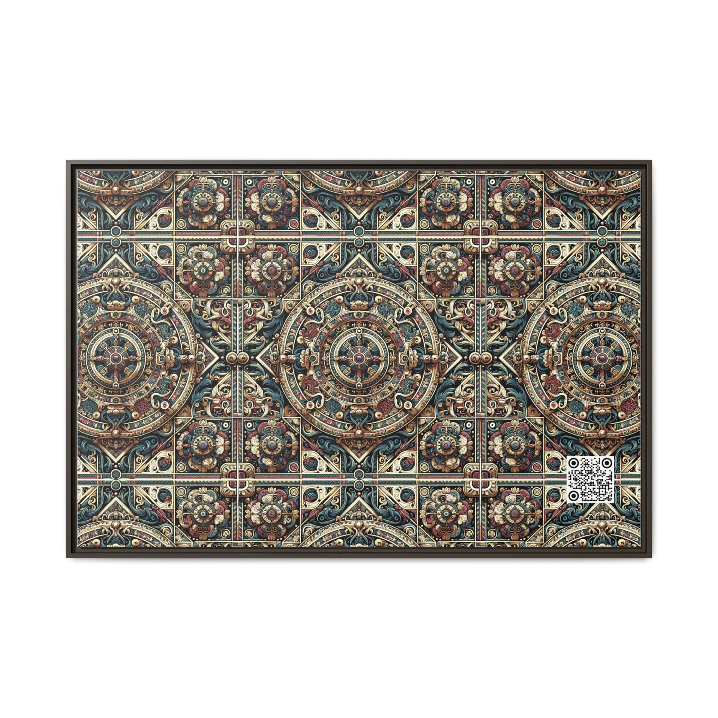 Urban Renaissance Historical Fusion With Street Edge Matte Canvas, Framed (multi-Color) - 8404 Design-57 A