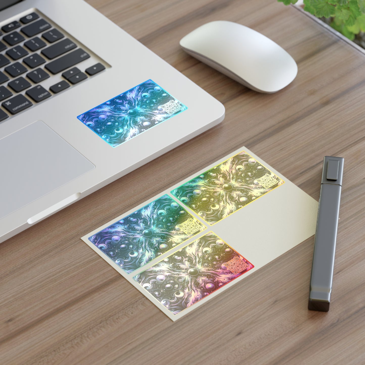 Galactic Hues Tech-Forward Cosmic Fusion Sticker Sheets - 8404 Design-41
