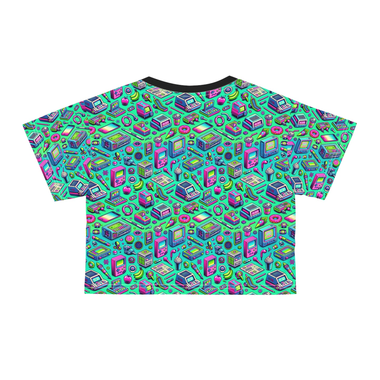 Y2k Revival Nostalgic Futurism Crop Tee - 8404 Design-48