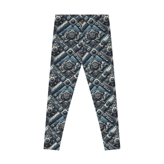 Tech Utility Fusion Tech-Forward Utility With a Futuristic Edge Stretch Leggings - 8404 Design-43