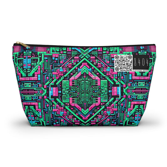 Digital Glitch Vibes Tech-Inspired Streetwear Accessory Pouch W T-Bottom - 8404 Design-71