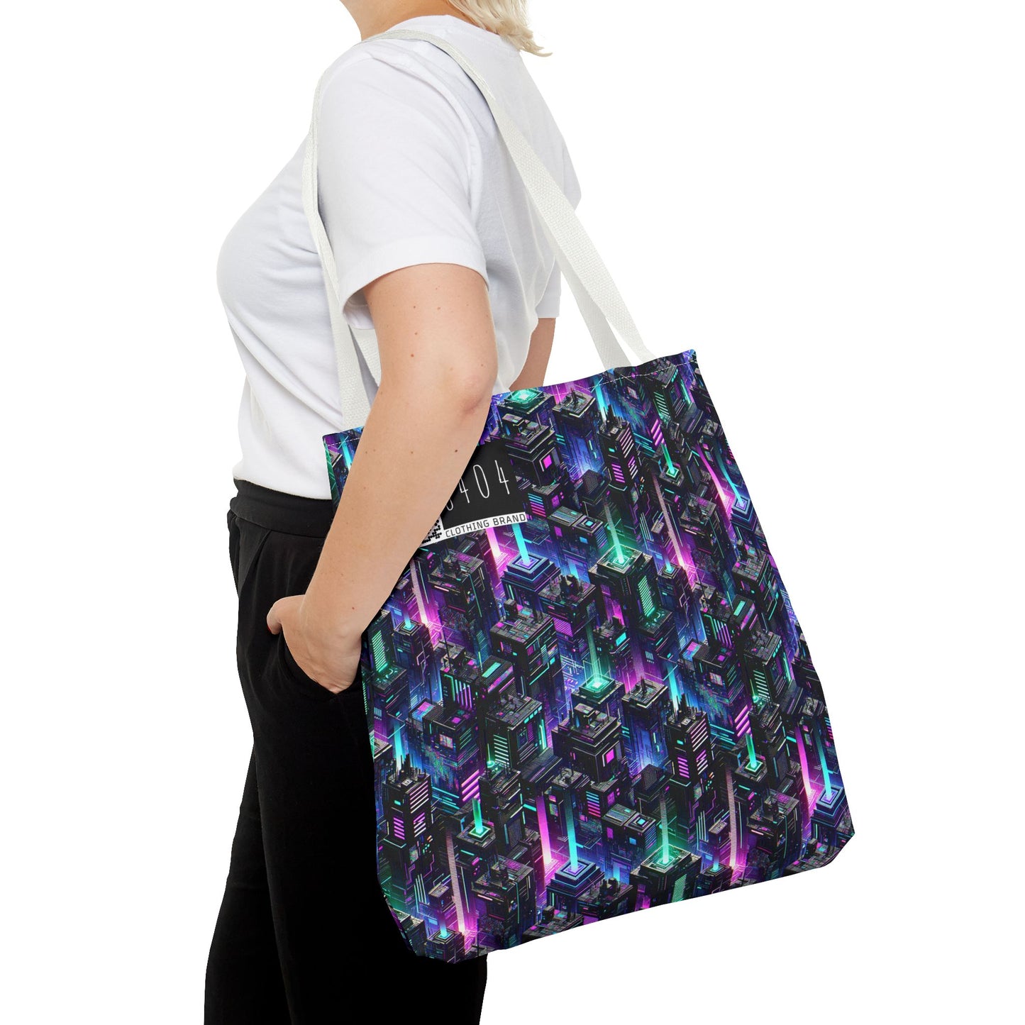 Tech Noir Graphics Futuristic Tech Aesthetics Tote Bag - 8404 Design-55