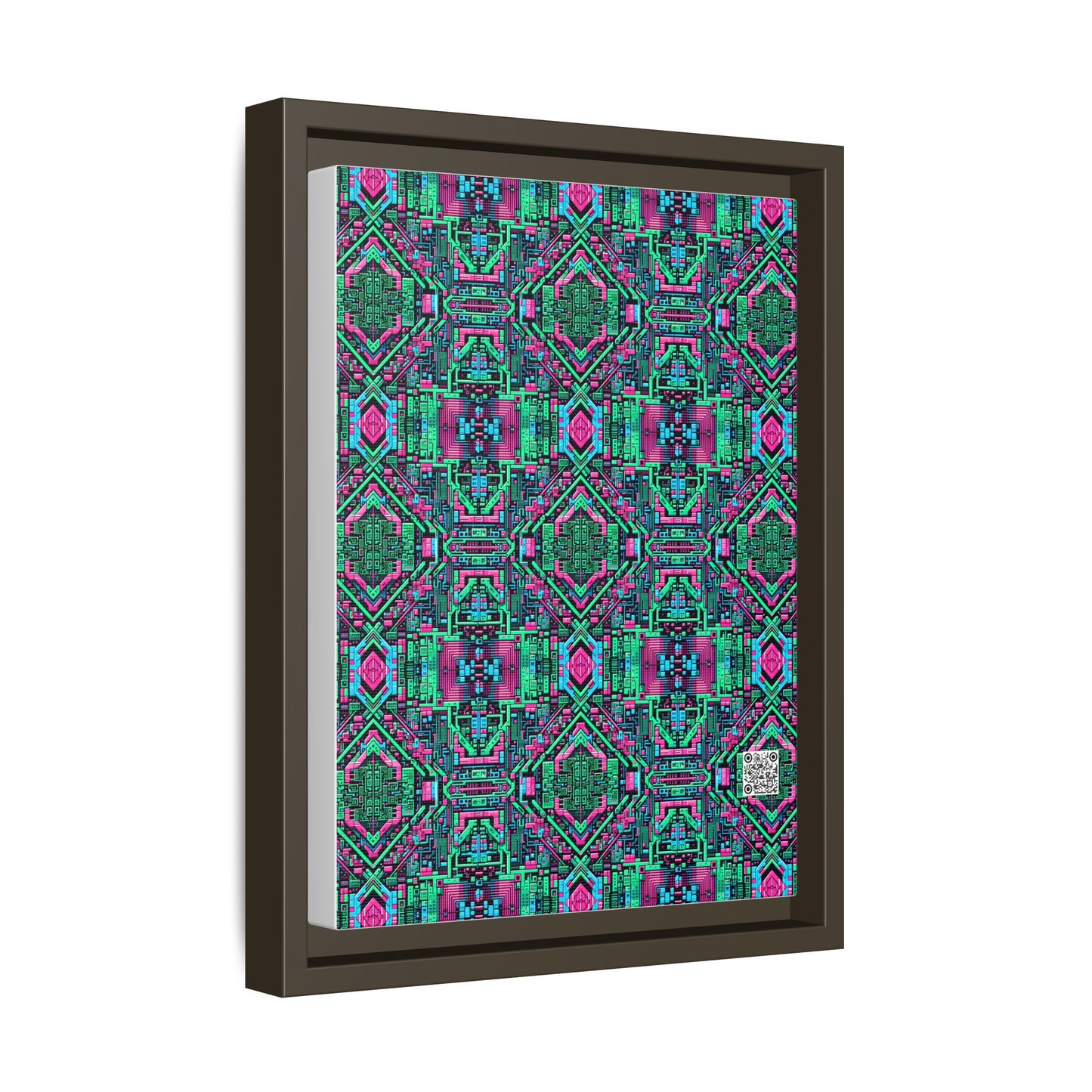 Digital Glitch Vibes Tech-Inspired Streetwear Matte Canvas, Framed (multi-Color) - 8404 Design-71 A