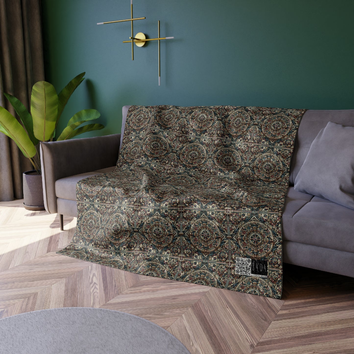 Urban Renaissance Historical Fusion With Street Edge Crushed Velvet Blanket - 8404 Design-57