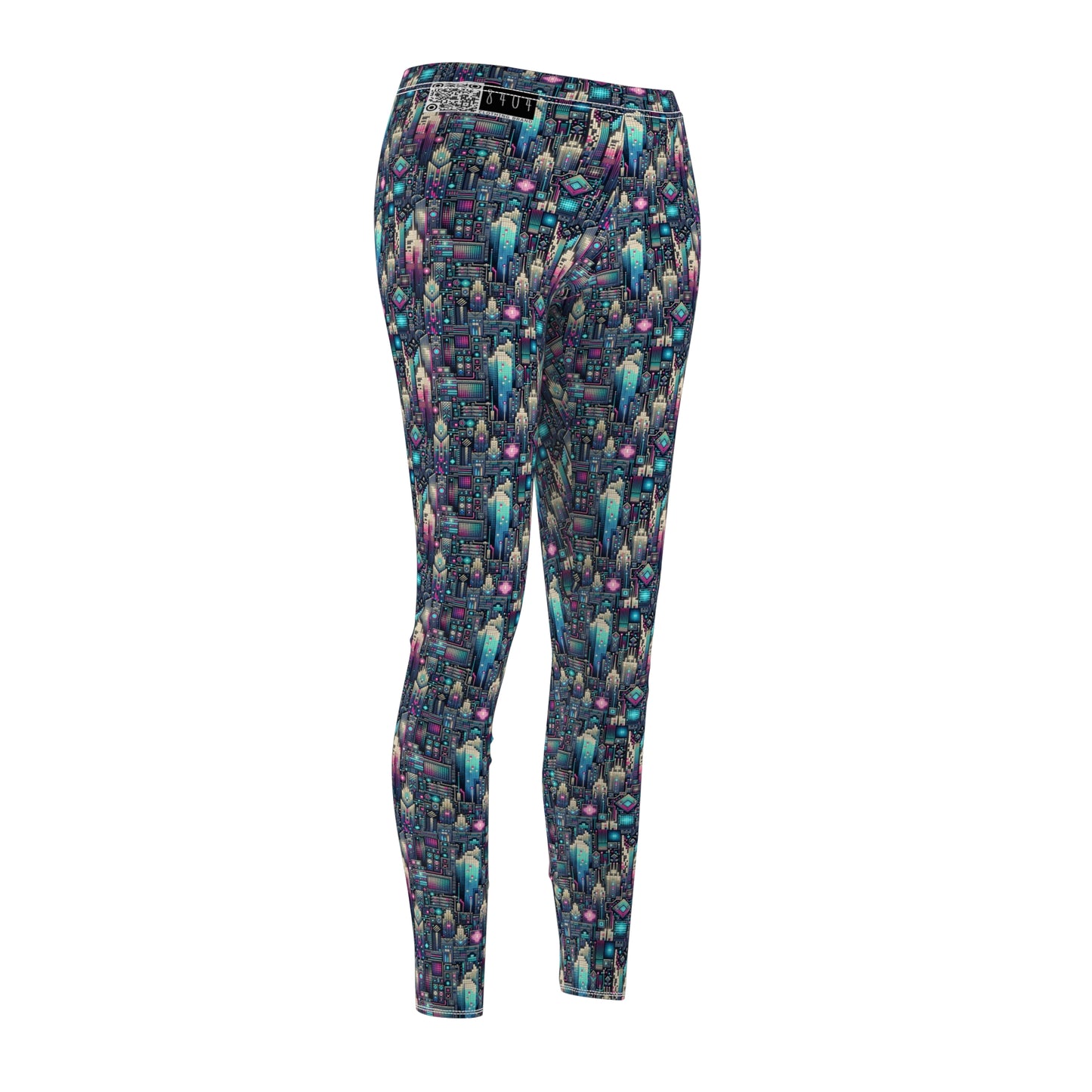 Digital Renaissance Tech-Forward Maximalism Women's Cut & Sew Casual Leggings - 8404 Design-56