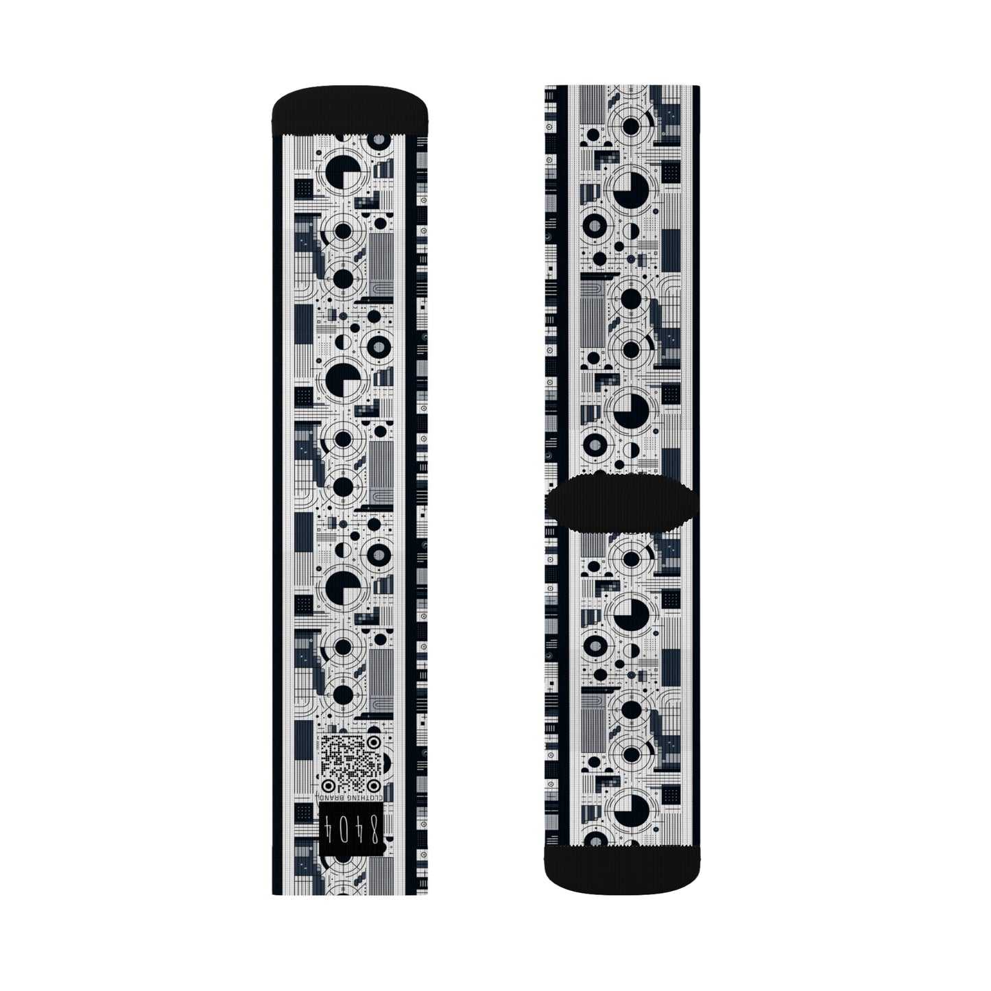 Minimalist Athleisure Minimalist Tech Sublimation Socks - 8404 Design-54