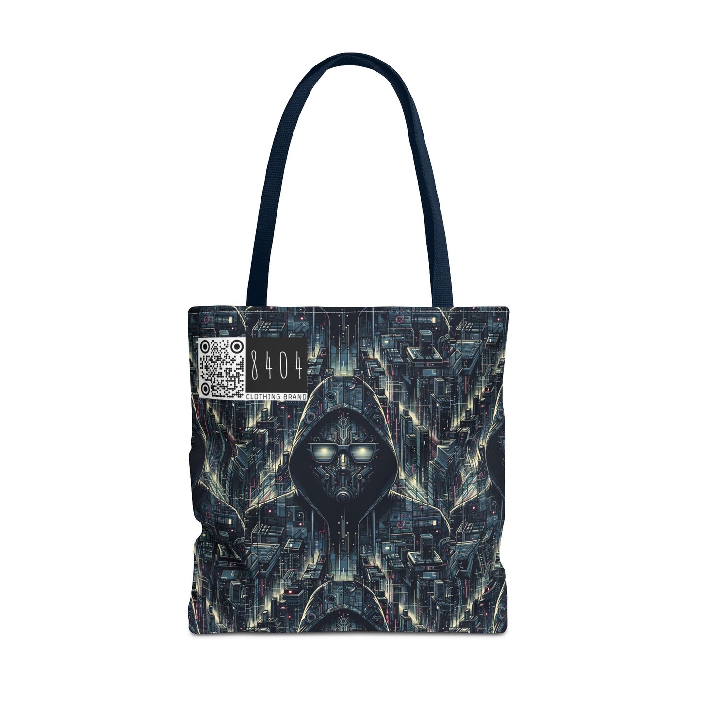 Tech Noir Aesthetics Sleek Tech Streetwear Tote Bag - 8404 Design-56