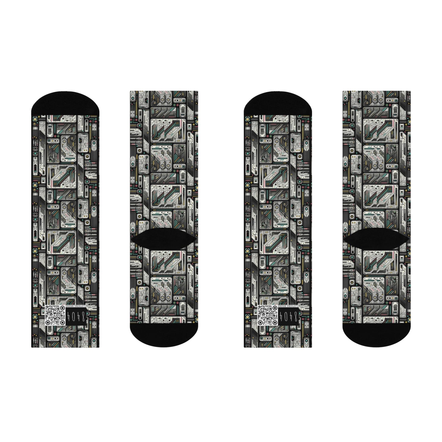 Tech Utility Gear Tech-Forward Minimalism Cushioned Crew Socks - 8404 Design-45