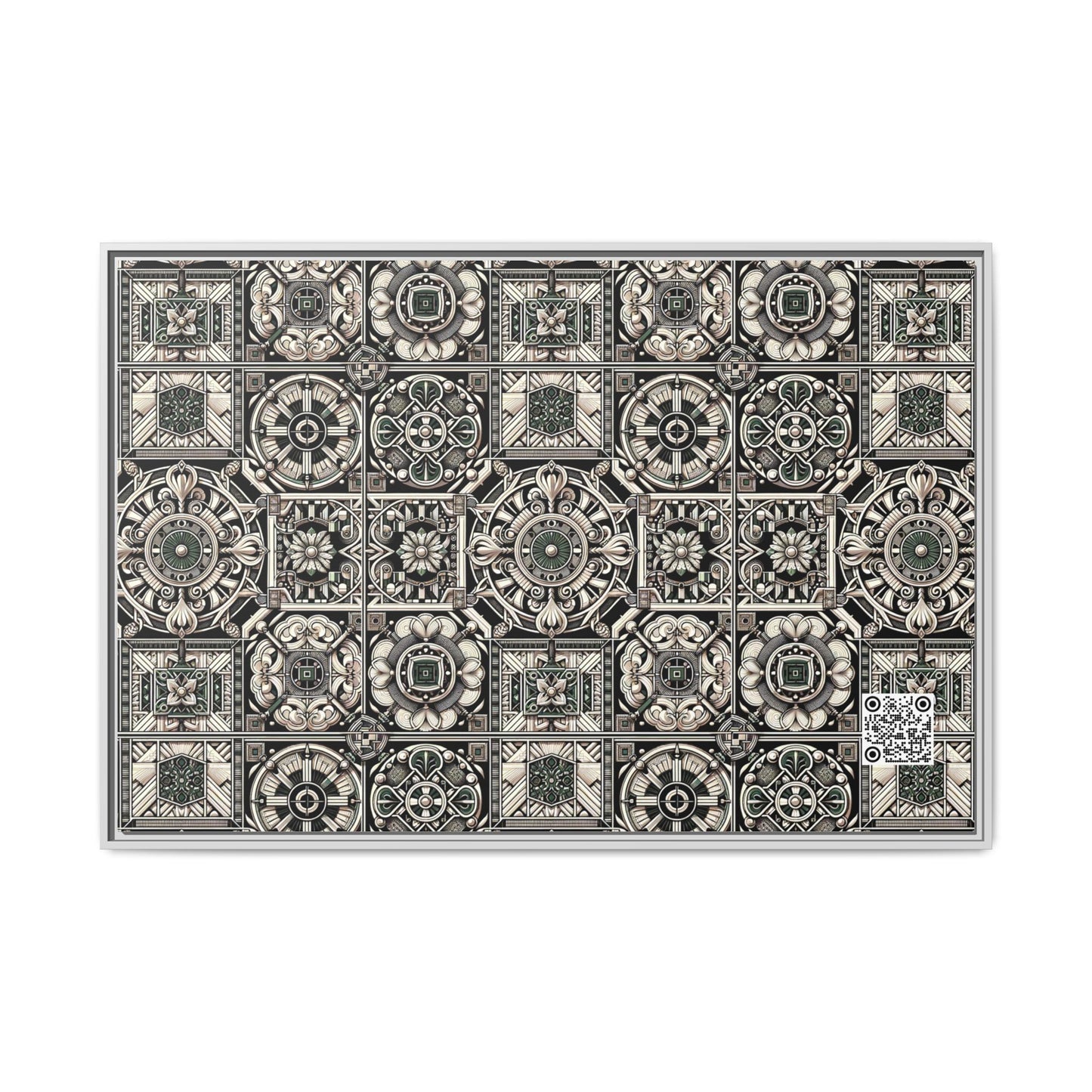 Cyber Garden Party Tech Garden Extravaganza Matte Canvas, Framed (multi-Color) - 8404 Design-45 A