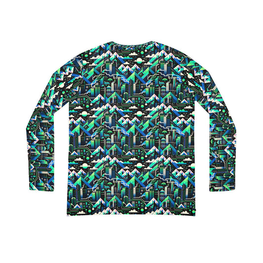 Digital Adventure Graphics Digital Explorer Women's Long Sleeve V-Neck Shirt - 8404 Design-55