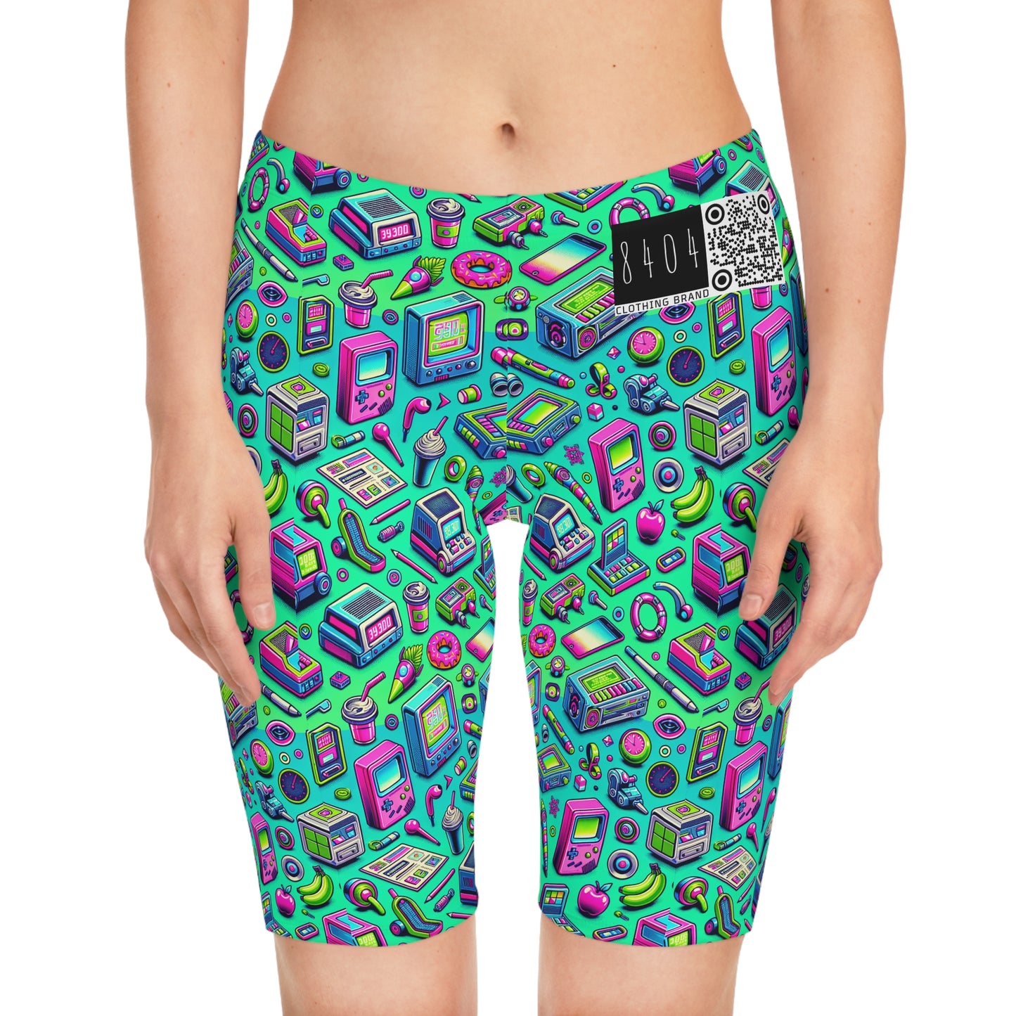 Y2k Revival Nostalgic Futurism Women's Bike Shorts - 8404 Design-48