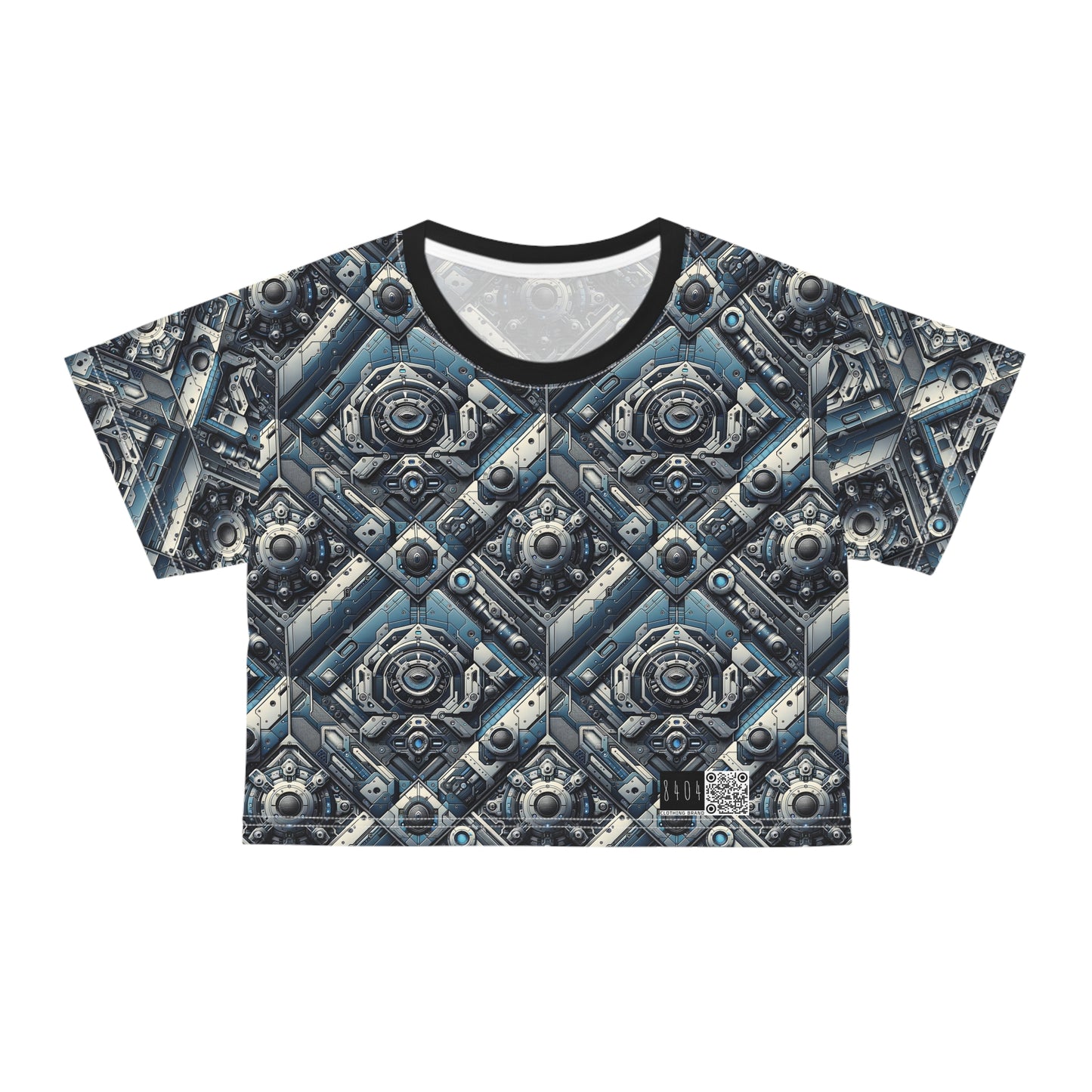 Tech Utility Fusion Tech-Forward Utility With a Futuristic Edge Crop Tee - 8404 Design-43