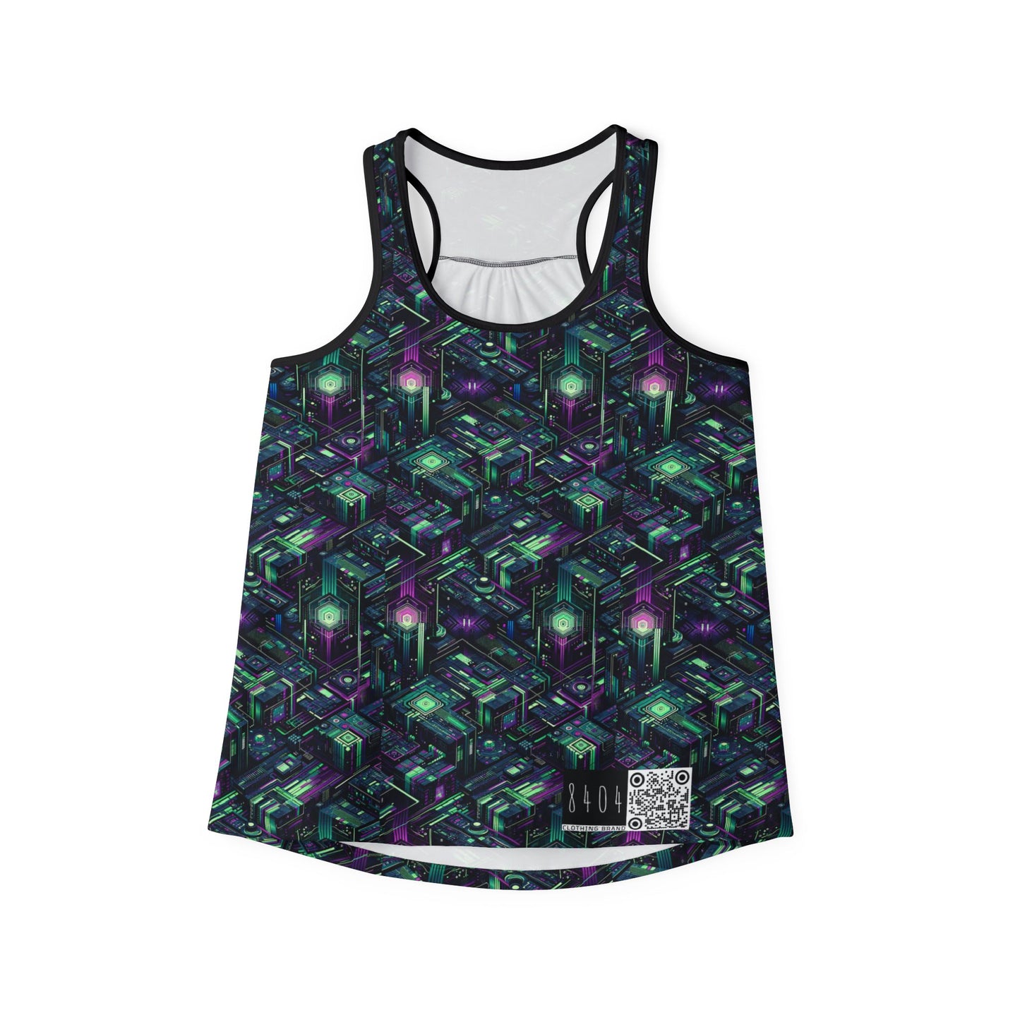 Tech Noir Aesthetics Tech-Forward Urban Dystopia Women's Tank Top - 8404 Design-43