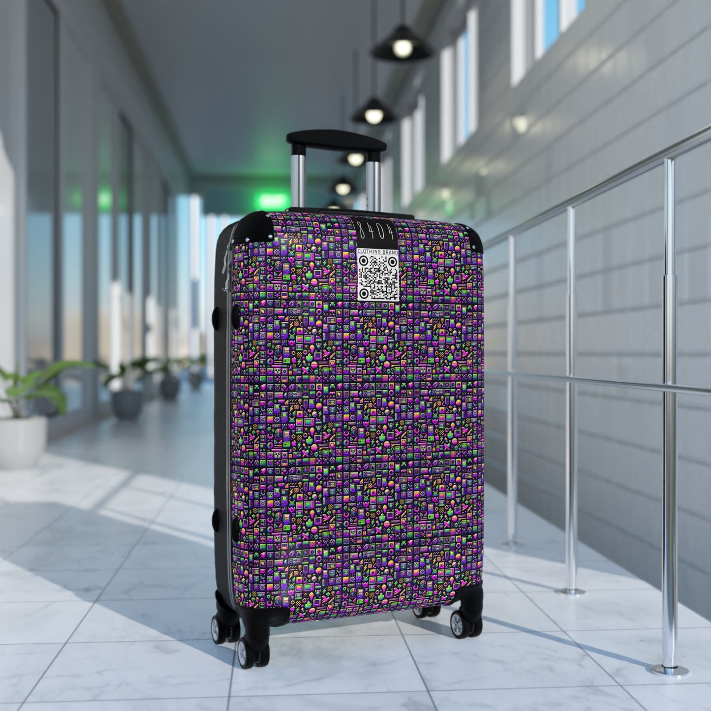 Digital Nostalgia Remix Modern Vintage Fusion Suitcase - 8404 Design-49