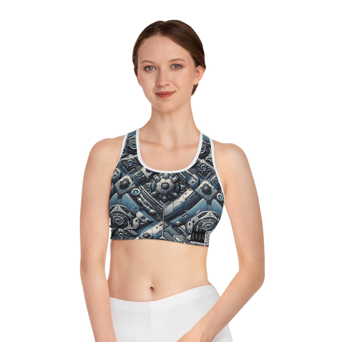Tech Utility Fusion Tech-Forward Utility With a Futuristic Edge Sports Bra - 8404 Design-43
