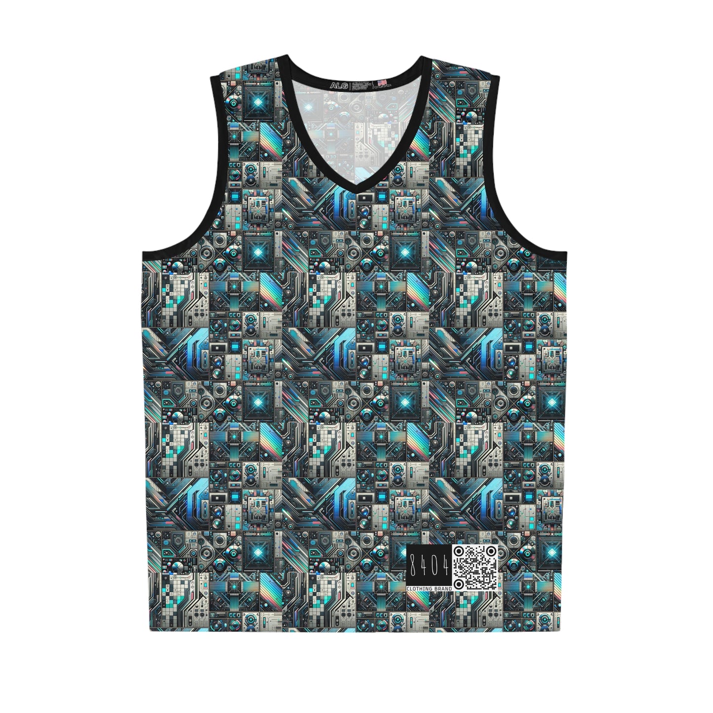 Tech-Infused Futurism Sleek Tech Edge Basketball Jersey - 8404 Design-48