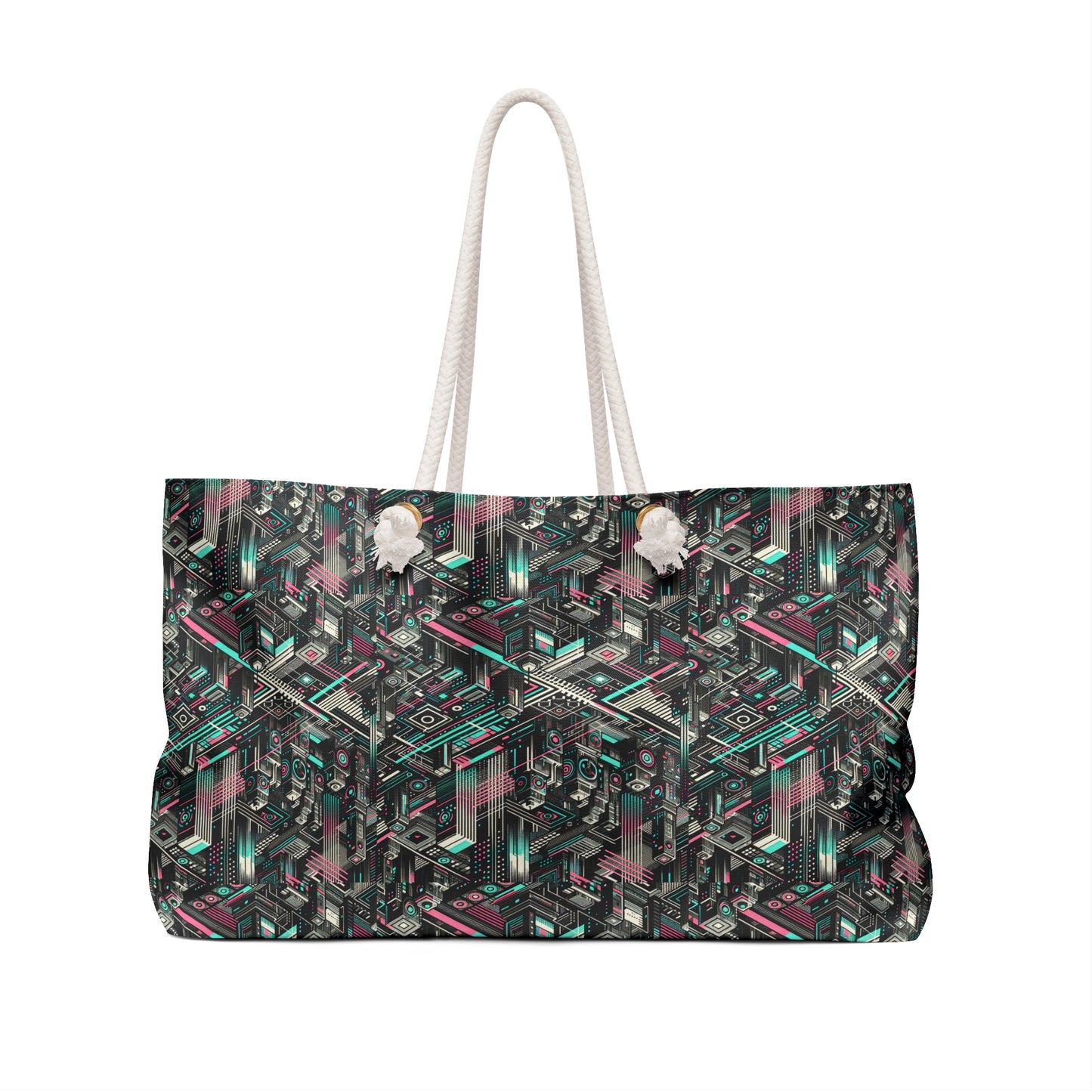 Digital Dreamland Tech-Inspired Streetwear Weekender Bag - 8404 Design-51
