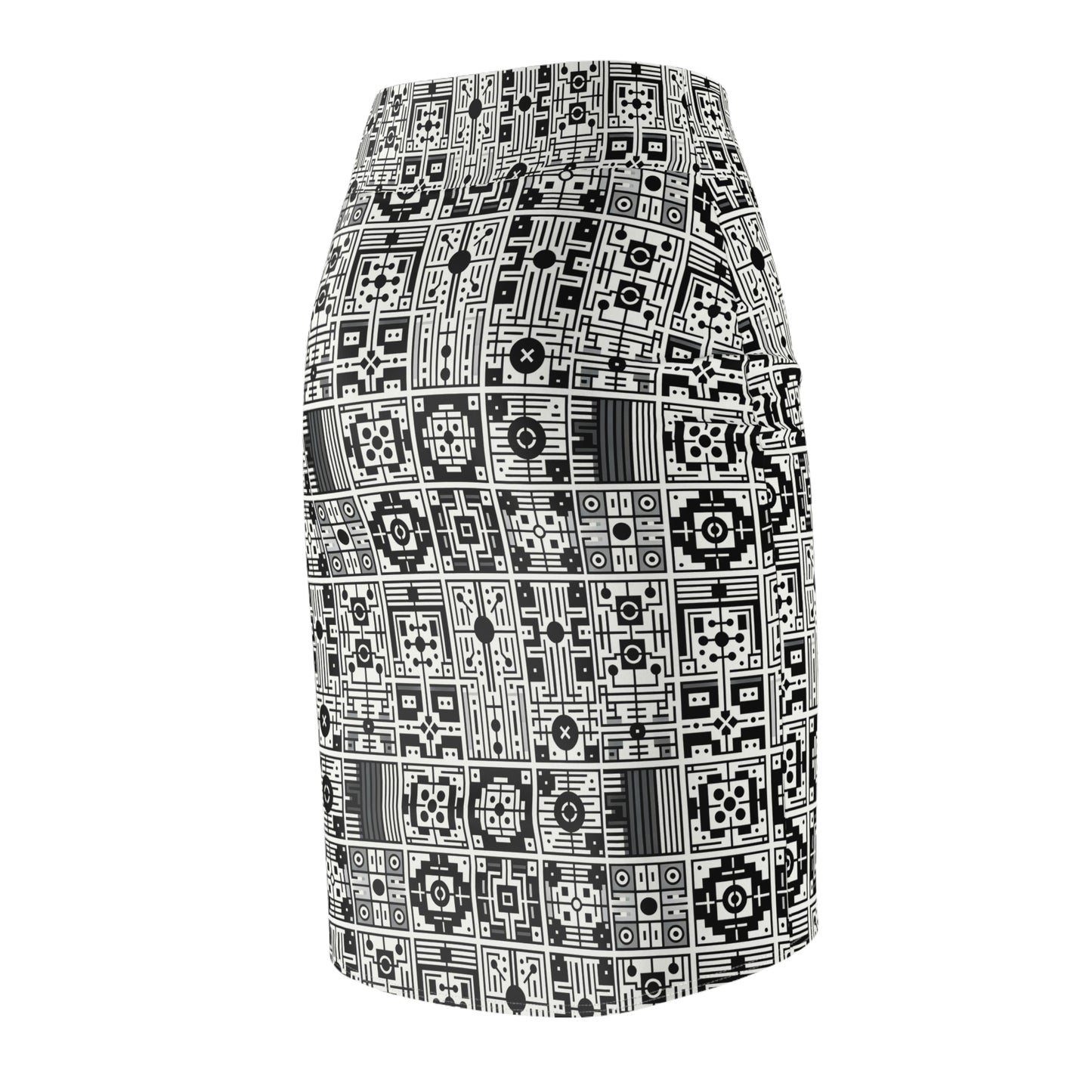Digital Minimalism Minimalist Tech Women's Pencil Skirt - 8404 Design-55