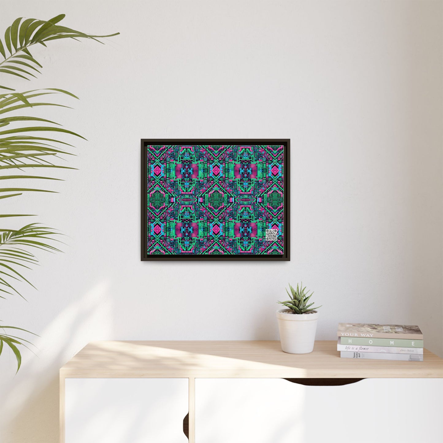 Digital Glitch Vibes Tech-Inspired Streetwear Matte Canvas, Framed (multi-Color) - 8404 Design-71 A