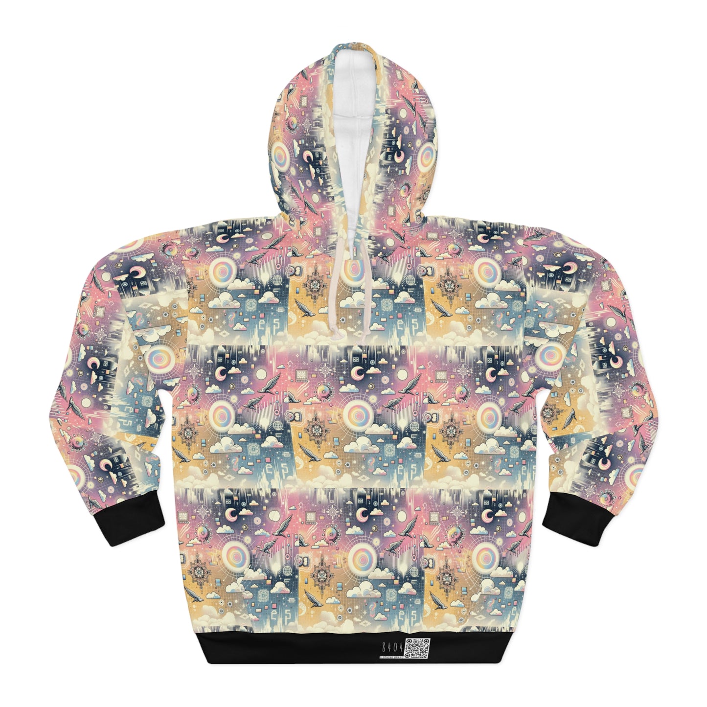 Digital Dreamland Whimsical and Nostalgic Streetwear With a Digital Twist Pullover Hoodie - 8404 Design-69