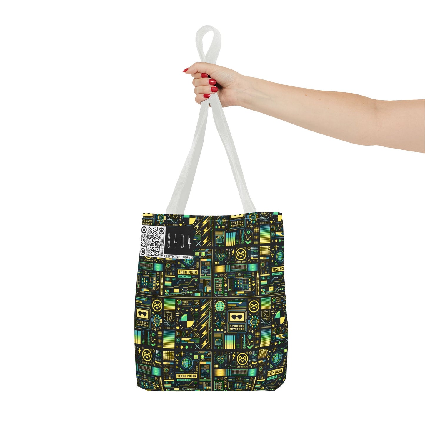 Digital Dystopia Tech Noir Tote Bag - 8404 Design-57