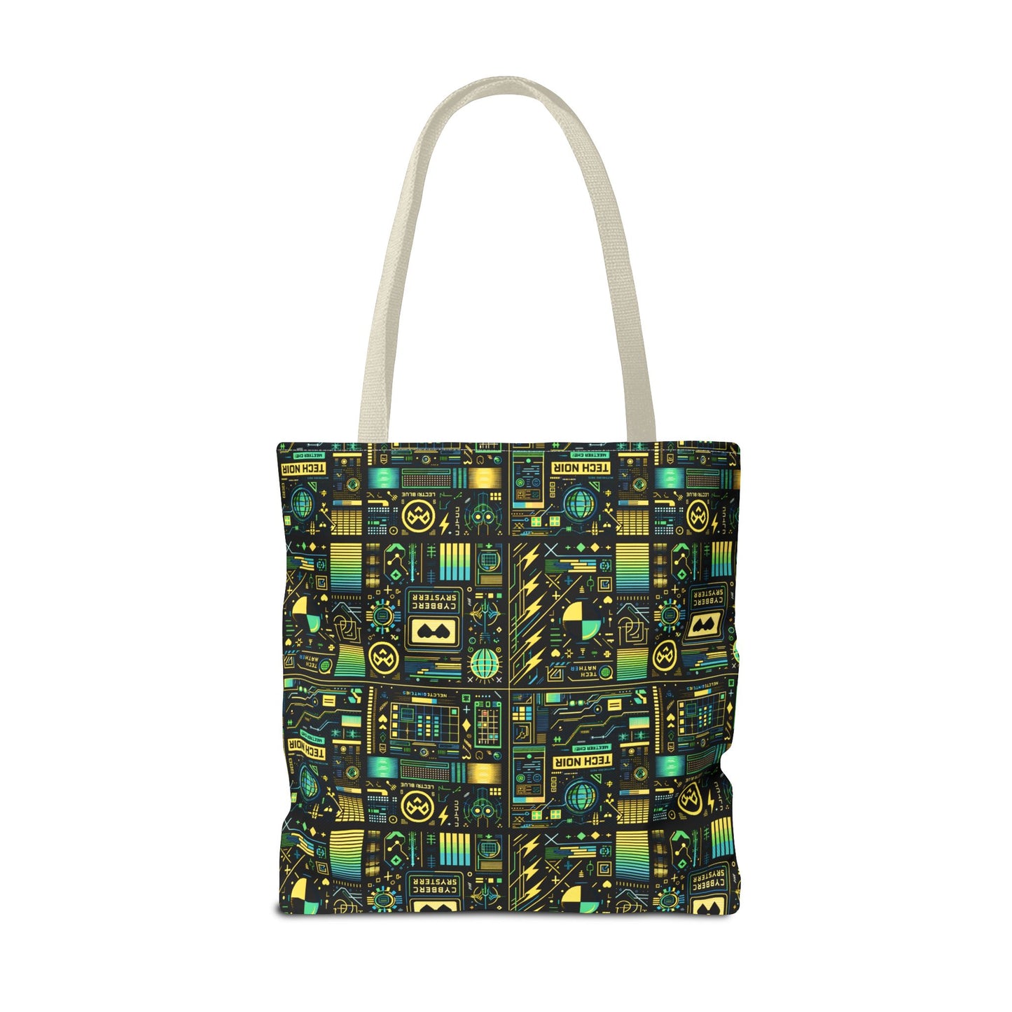 Digital Dystopia Tech Noir Tote Bag - 8404 Design-57