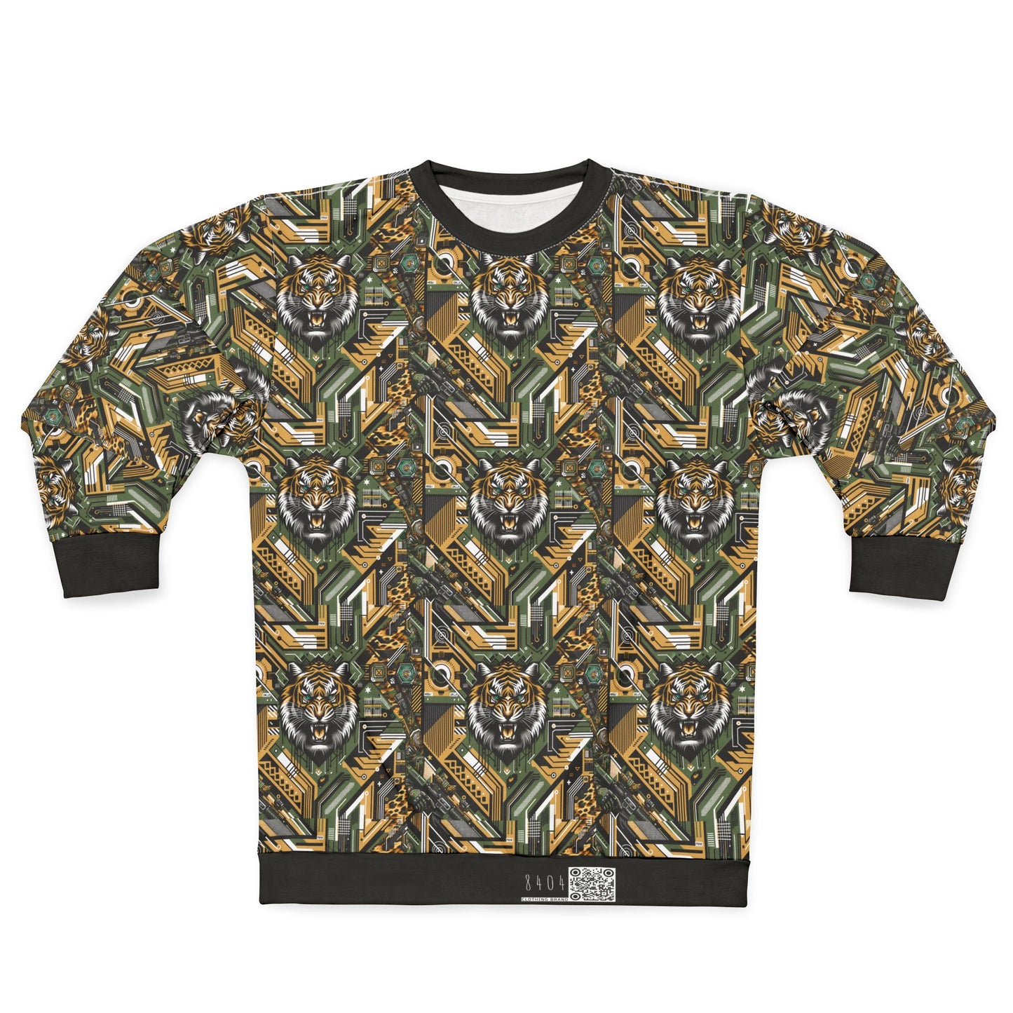 Neo-Camo Fusion Tech-Forward Streetwear Sweatshirt - 8404 Design-58