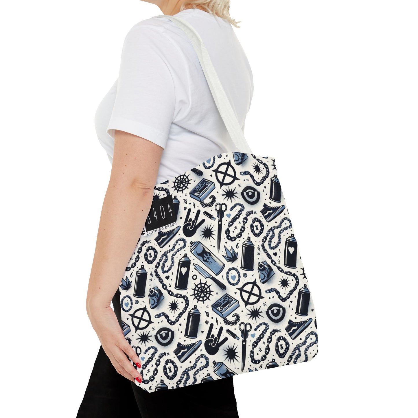 Cultural Rebellion Graphics Edgy and Rebellious With a Hint of Nostalgia Tote Bag - 8404 Design-57
